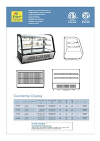 36 inches Countertop Refrigerated Bakery Display NSF CW-160R