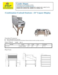 29x 24 ins SIX-Tiered SS Liquor Display Rack CS-D-24
