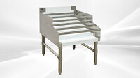 29x 24 ins SIX-Tiered SS Liquor Display Rack CS-D-24