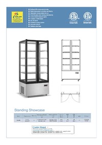 NSF 4 Sided Glass Refrigerator Display case Bakery CL-60000