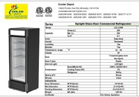 NSF Single Glass Door Commercial Refrigerator LSC-235W