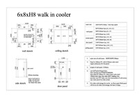 As-is Walk-In Refrigerator cooler box NSF W6-D8-H8 ft