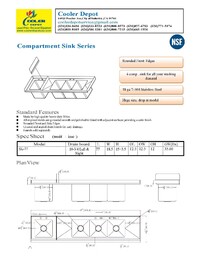 NSF 77 ins food truck Three Compartment Sink SK-77