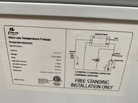NSF 8.1 cu ft -86 Vaccine medicine Laboratory Freezer 86w260