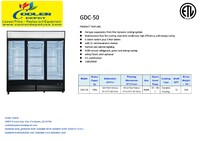 NSF 71 inches Commercial 3 Glass Door Refrigerator GDC-50