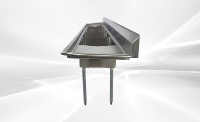 108 ins 4 Compartment sink two faucets NSF HN-C4T181812-18LR