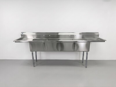 108 ins 4 Compartment sink two faucets NSF HN-C4T181812-18LR