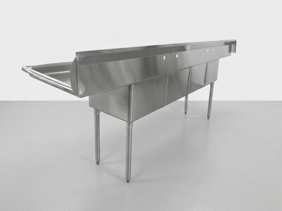 108 ins 4 Compartment sink two faucets NSF HN-C4T181812-18LR