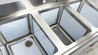 HN-BS3T101410-13LR 60 inches 3 Compartment Bar Sink with Faucet
