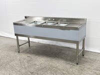 HN-BS3T101410-13LR 60 inches 3 Compartment Bar Sink with Faucet