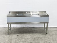 HN-BS3T101410-13LR 60 inches 3 Compartment Bar Sink with Faucet