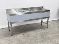 HN-BS3T101410-13LR 60 inches 3 Compartment Bar Sink with Faucet