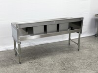 HN-BS3T101410-13LR 60 inches 3 Compartment Bar Sink with Faucet