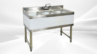 HN-BS3T101410 38 inches 3 Compartment Bar Sink with Faucet