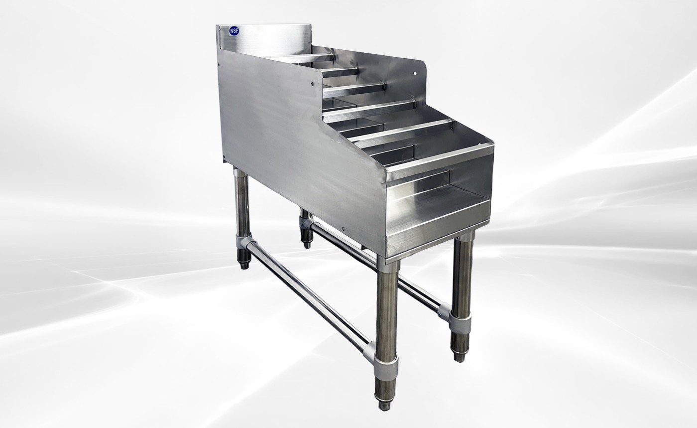 29x 12 ins SIX-Tiered SS Steel Liquor Display Rack NSF CS-D-12