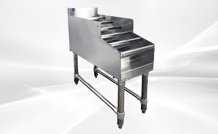 29x 12 ins SIX-Tiered SS Steel Liquor Display Rack NSF CS-D-12