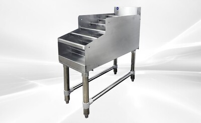 29x 12 ins SIX-Tiered SS Steel Liquor Display Rack NSF CS-D-12