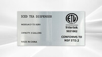 NSF 3.5G Stainless Steel Ice Tea Dispenser CF-TD-3GRV