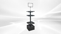 Utility Rack 4Display Levels Includes Removable Sign Holder RDB4