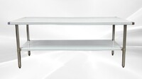 72W x 24D x34H All Stainless Steel Table NSF HN-WT-2472-SB