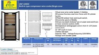 255 Bottles Dual Zone Wine Cooler refrigerator NSF USF-328DD