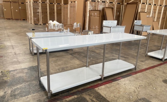All Stainless Steel Table NSF 96W x 30D x34H inches