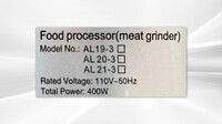 3L Electric Food Chopper Stainless Steel Processor CT3