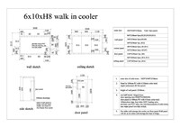 As-is Walk-In Refrigerator cooler box NSF W6-D10-H8 ft