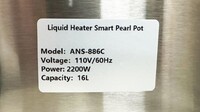 16L Pearl Pot Pearl Tapioca Cooker Pearl Maker ANS16L