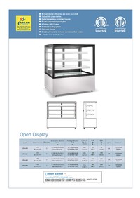 NSF Refrigerated Cake Showcase Bakery 3 shelf Display CW-571