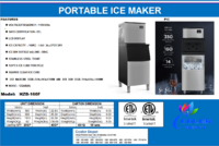 NSF 352 lb Commercial ice maker machine HZB-160F+Ice Bin