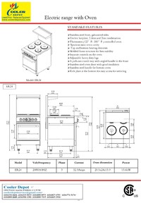 NSF 4 Burner Heavy Duty Electric Hot plate oven ER24