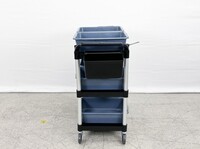 Restaurant Kitchen Utility Cart with 2 Side Trash Bin 6P2B