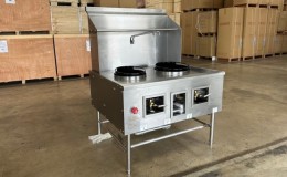 NSF 13+16 in 2 hole Chinese Wok Range With waterfall Natural gas