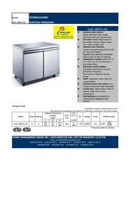 NSF Commercial 36 inches Worktop Refrigerator UUC-36R