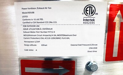 5 ft NSF Restaurant Hood And Exhaust Fan 08 HBS