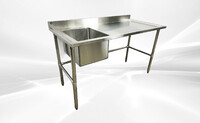 NSF SS Work Table Commercial Kitchen Sink HN-C1T162012-40R