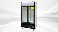 NSF 36 in two glass door upright refrigerator CLG-400BF