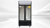 NSF 36 in two glass door upright refrigerator CLG-400BF