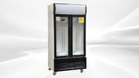 NSF 36 in two glass door upright refrigerator CLG-400BF