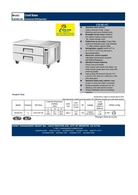 60 inches NSF 2 Drawer Refrigerated Chef Base CB60