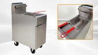 50 lbs NSF Restaurant  natural gas Deep fryer  HFRF-120B-NG