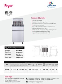 70 lbs NSF Restaurant natural gas  fryer HFRF-150B-NG  DCF5-NG