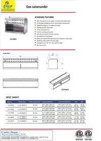 NSF 72 ins Gas cheesemelter broiler CD-CM72