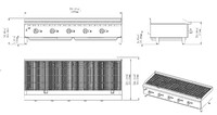 NSF 60 ins Commercial Radiant Broiler Grill HLRC-1500