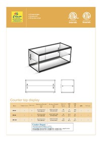 Countertop Glass Display Dry Case ZW-65