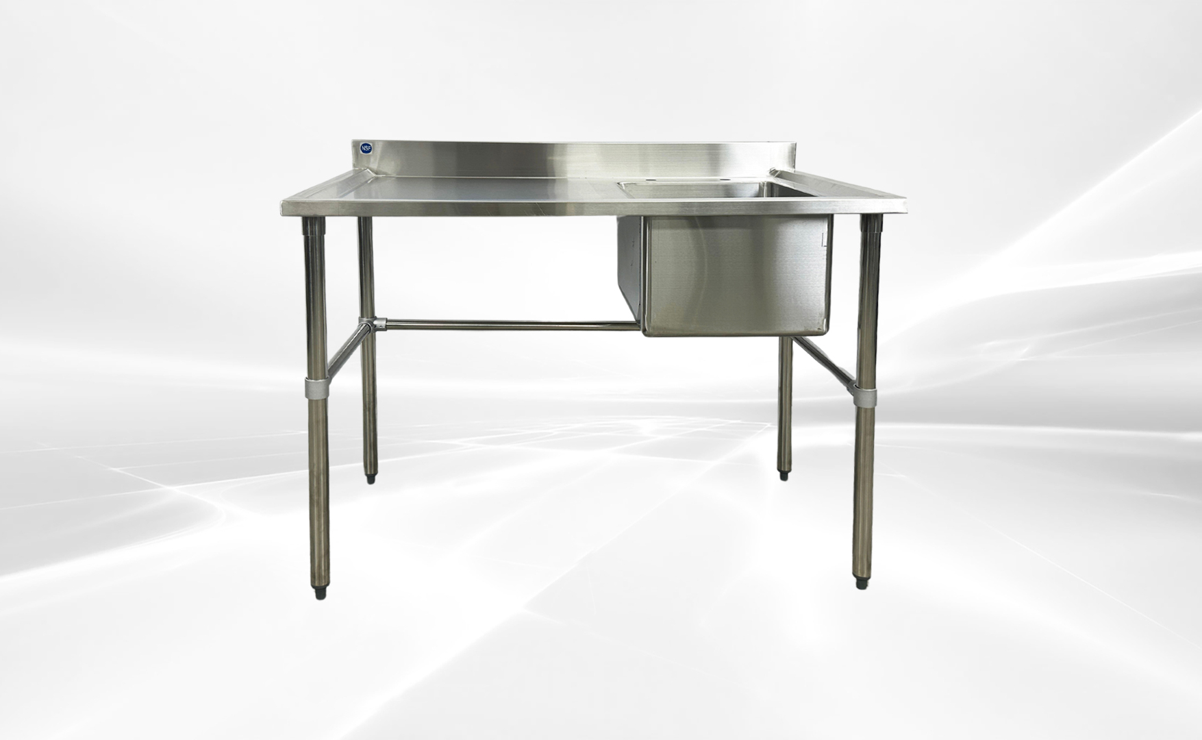 NSF 48 ins SS Work Table Kitchen Sink HN-C1T162012-28L