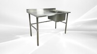 NSF 48 ins SS Work Table Kitchen Sink HN-C1T162012-28L
