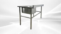 NSF 48 ins SS Work Table Kitchen Sink HN-C1T162012-28L