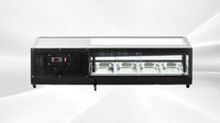 Black Refrigerated Display Case sushi refrigerator NSF CS-42A